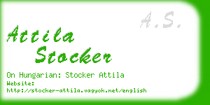 attila stocker business card